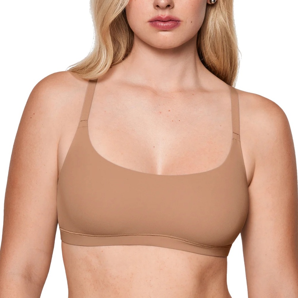 Tan Racerback Bralette with Adjustable Straps